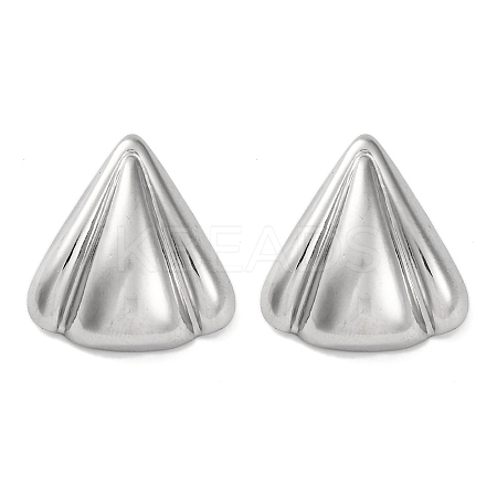 304 Stainless Steel Triangle Stud Earrings EJEW-K295-09P-1