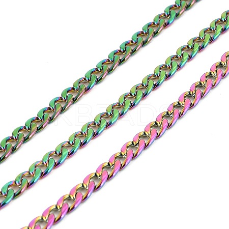PVD Vacuum Plating 304 Stainless Steel Cuban Link Chains CHS-K016-02B-MC-1
