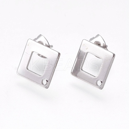 Tarnish Resistant 304 Stainless Steel Stud Earring Findings LS-STAS-O119-13P-1