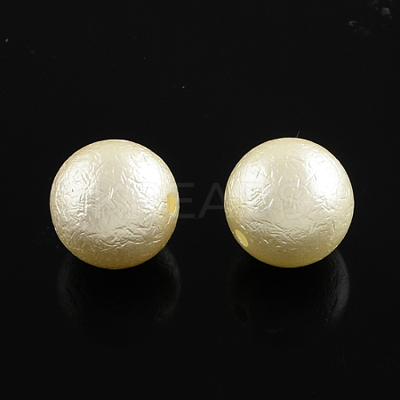 ABS Plastic Imitation Pearl Round Beads SACR-Q105-24A-1