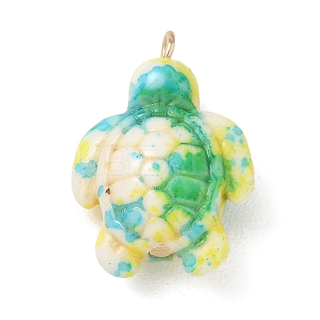 Brass & Resin Pendants RE-CBA9A00-01G-03-1
