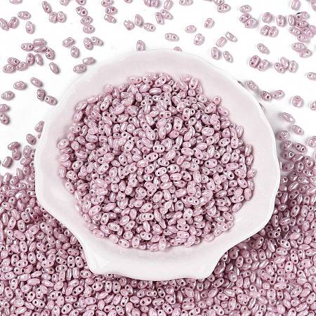Opaque Colours Luster Glass Seed Beads SEED-T006-02E-1