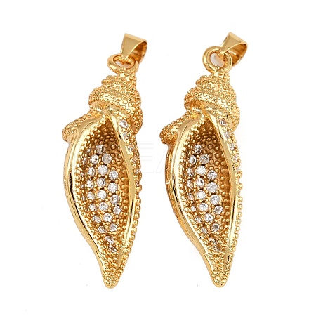 Brass Micro Pave Cubic Zirconia Pendants KK-A269-24G-1