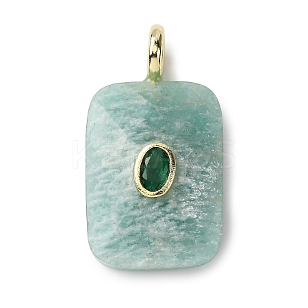 Natural Amazonite Faceted Pendants G-B186-01G-09-1