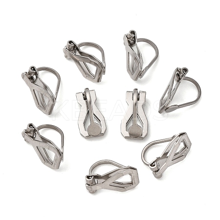 316 Surgical Stainless Steel Clip-on Earring Findings X-STAS-P397-02P-1