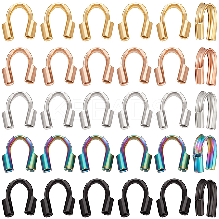 60Pcs 5 Color 316 Surgical Stainless Steel Wire Guardian and Protectors STAS-BBC0004-40-1