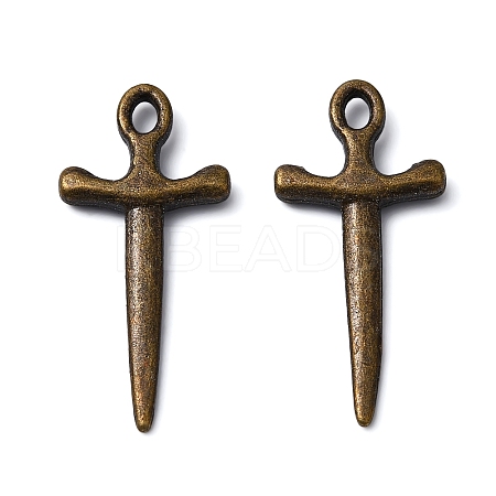 Tibetan Style Alloy Sword Pendants LS-X-TIBEP-929-AB-FF-1