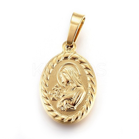 201 Stainless Steel Pendants Ion Plating(IP) STAS-O111-05G-1