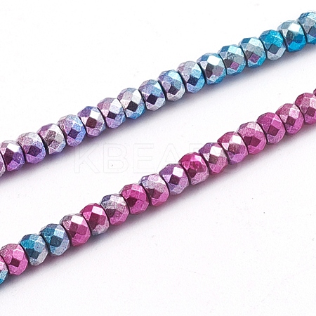 Electroplated Non-magnetic Synthetic Hematite Beads Strands G-L562-11B-1