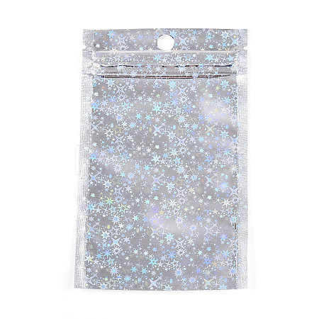 Glitter Holographic Star Plastic Packaging Yin-yang Resealable Bags OPP-N002-02G-1