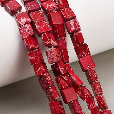 Dyed Natural Imperial Jasper Beads Strands G-F833-A01-01B-1