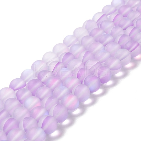 Synthetic Moonstone Beads Strands G-E573-01C-03-1