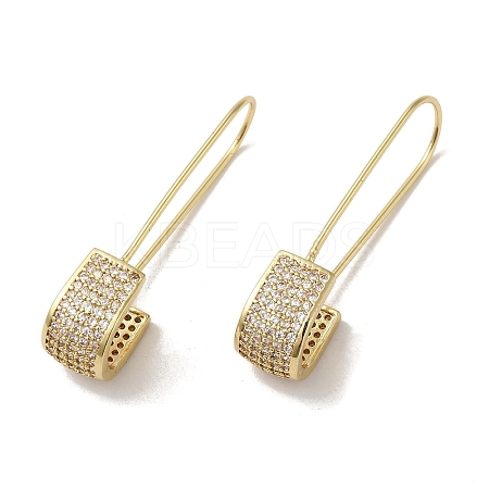 Brass Micro Pave Cubic Zirconia Hoop Earrings for Women EJEW-C097-26G-01-1
