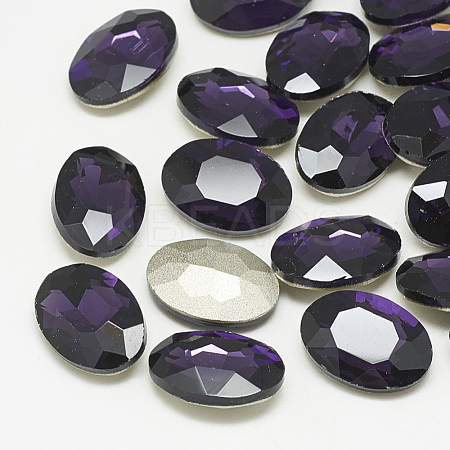 Pointed Back Glass Rhinestone Cabochons RGLA-T080-10x14mm-16-1