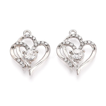 Alloy and Rhinestone Pendants PALLOY-T092-16P-1