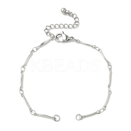 304 Stainless Steel Twisted Bar Chains Bracelet Making AJEW-JB01352-1