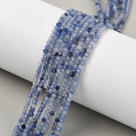 Natural Blue Aventurine Beads Strands G-M449-B01-2mm-1