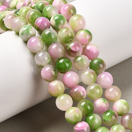 Natural Dyed Persian Jade Gemstone Bead Strands X-G-R271-8mm-XP25-1