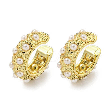 Ring Rack Plating Brass Cuff Earrings EJEW-E312-05G-1