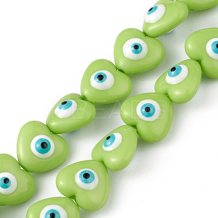 Evil Eye Resin Beads Strands RESI-F040-01I-1