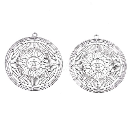 Non-Tarnish 201 Stainless Steel Filigree Pendants LS-STAS-S118-026P-1