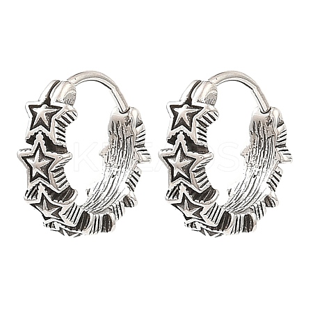 316 Surgical Stainless Steel Hoop Earrings LS-EJEW-D096-05D-AS-1