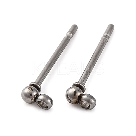 304 Stainless Steel Ball Post Stud Earring Findings STAS-Z035-01P-F-1