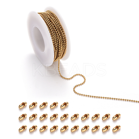 304 Stainless Steel Ball Chains and Ball Chain Connectors Set CHS-YW0001-02A-1