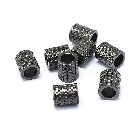 Rack Plating Brass European Beads X-KK-O125-07B-1