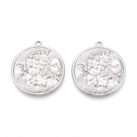 304 Stainless Steel Pendants STAS-T065-16P-1