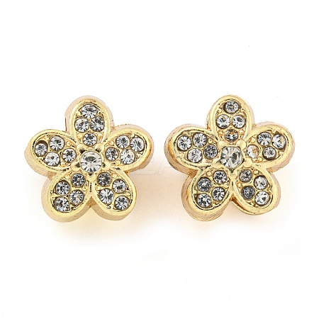 Rack Plating Alloy Rhinestone European Beads FIND-B034-17G-01-1