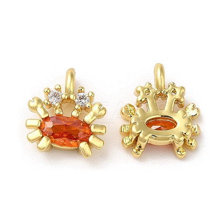 Brass Micro Pave Cubic Zirconia Pendants KK-M246-33G-1