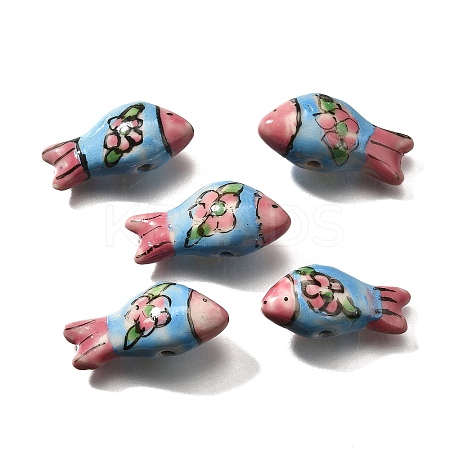 Handmade Porcelain Beads PORC-S002-03B-1