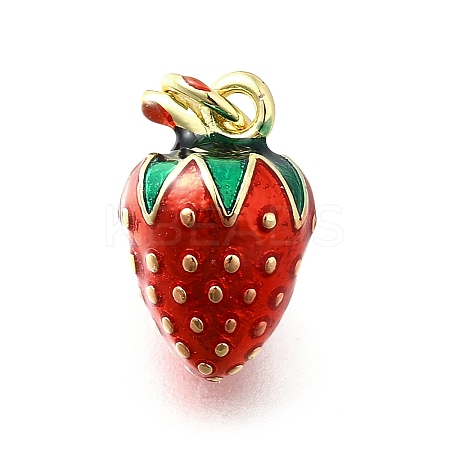 Brass with Enamel Charms KK-Q066-01B-G-1