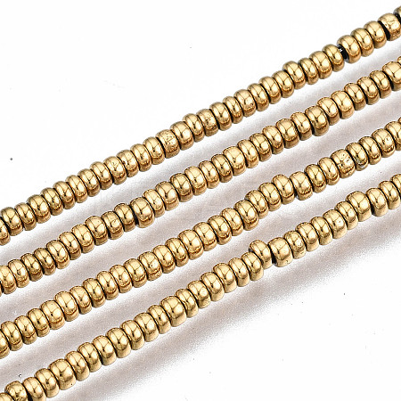 Electroplate Non-magnetic Synthetic Hematite Beads Strands X-G-T114-85G-1