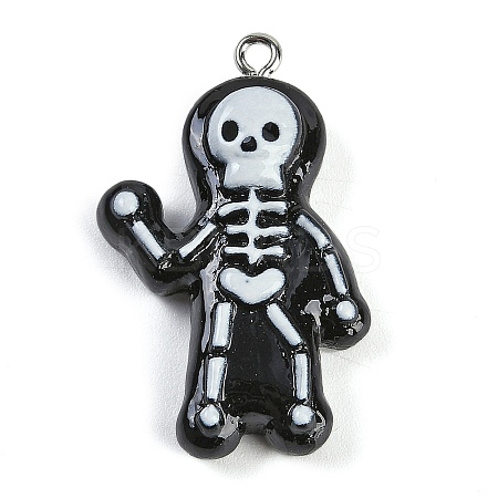 Halloween Theme Resin Pendants RESI-M046-01B-01-1