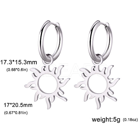 304 Stainless Steel Hoop Earrings FS-WG6A0FB-07-1