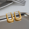 Textured 304 Stainless Steel Hoop Earrings for Women ZR7254-1