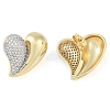 Heart Clear Cubic Zirconia Studs Earrings EJEW-Q387-01G-2