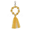 Flower Handmade Macrame Cotton Threads Pendant Decorations HJEW-JM02614-3
