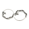 316 Surgical Stainless Steel Hoop Earrings for Women and Men EJEW-D096-22A-AS-2