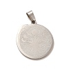 Non-Tarnish 304 Stainless Steel Pendants STAS-B037-04P-1