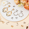 80Pcs 2 Colors 304 Stainless Steel Clip-on Earring Findings STAS-SP0001-24-5