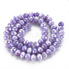 Opaque Baking Painted Glass Beads Strands EGLA-N006-010A-B04-2