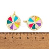 Brass Micro Pave Cubic Zirconia Pendants KK-E108-15G-3