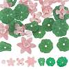 24Pcs 7 Styles Simulation Lotus/Lotus Leaf Acrylic Bead Caps FIND-DR001-42-1