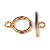 Ion Plating(IP) 304 Stainless Steel Ring Toggle Clasps X-STAS-L176-12G-2