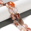 Natural Red Hematoid Quartz/Ferruginous Quartz Beads Strands G-H061-A03-01-2