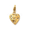 Heart 304 Stainless Steel Rhinestones Pendant Decorations STAS-R159-50G-05-1