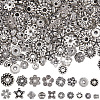 360Pcs 18 Styles Tibetan Style Beads UNKW-SC0013-08-1